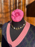 Collier Chanel doré et perles (ras du cou)