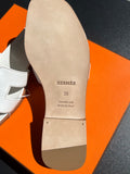 Mules Hermès Oran blanche