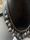 Collier Dior pampilles noir/argent