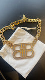 Collier Balenciaga Gold/Cristal