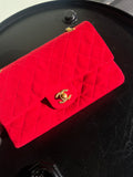 Sac Chanel Timeless classique jersey rouge
