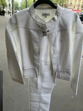 Ensemble Courrèges veste + pantalon blanc