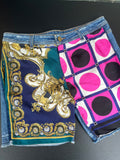 Short D&G jean et effet foulard