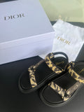 Sandales Dior léopard/noir