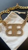 Collier Balenciaga Gold/Cristal