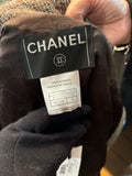 Tailleur jupe Chanel tweed marron