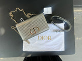 Pochette ceinture Dior « Montaigne » argent avec housse