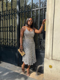 Robe sequins 100% soie
