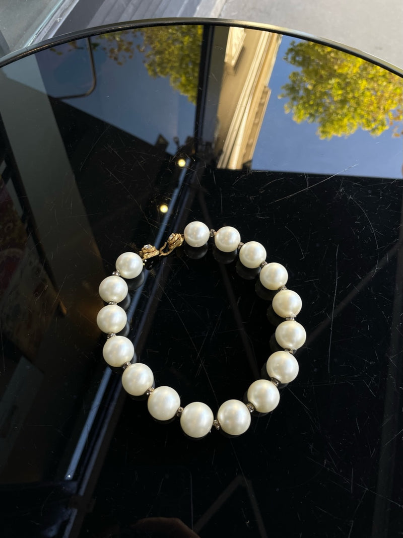 Collier Ras de cou perles Chanel Vintage