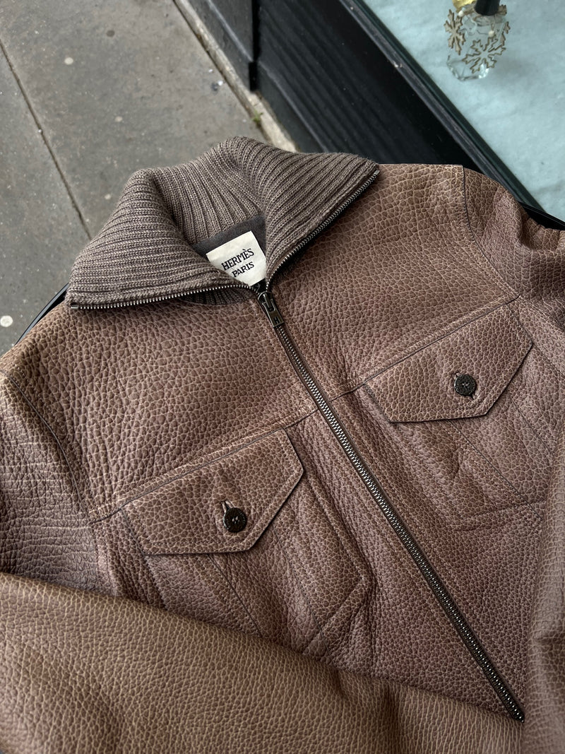 Blouson en cuir Hermès