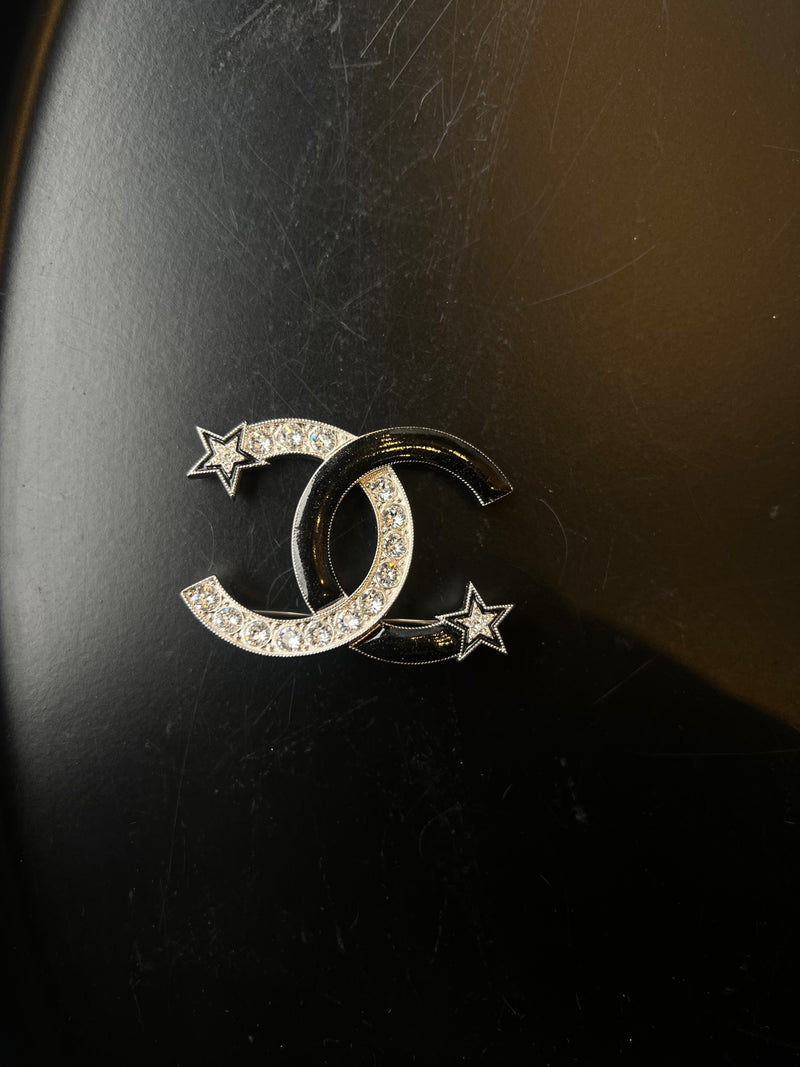 Broche Chanel Comète strass