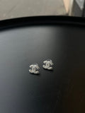 Boucles d'oreilles CC strass Chanel