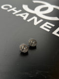 Boucles d'oreilles ovales strass Chanel