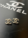 Boucles d'oreilles perles & strass Chanel