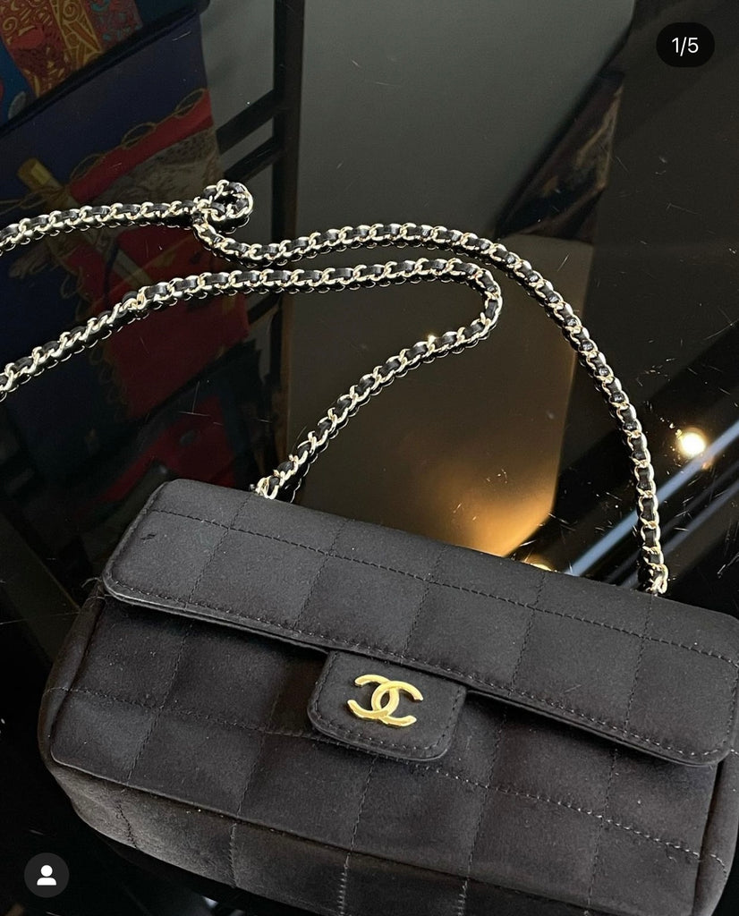 Chanel 23P Heart Adjustable Chain Small 24cm Flap Bag in Black Caviar AGHW